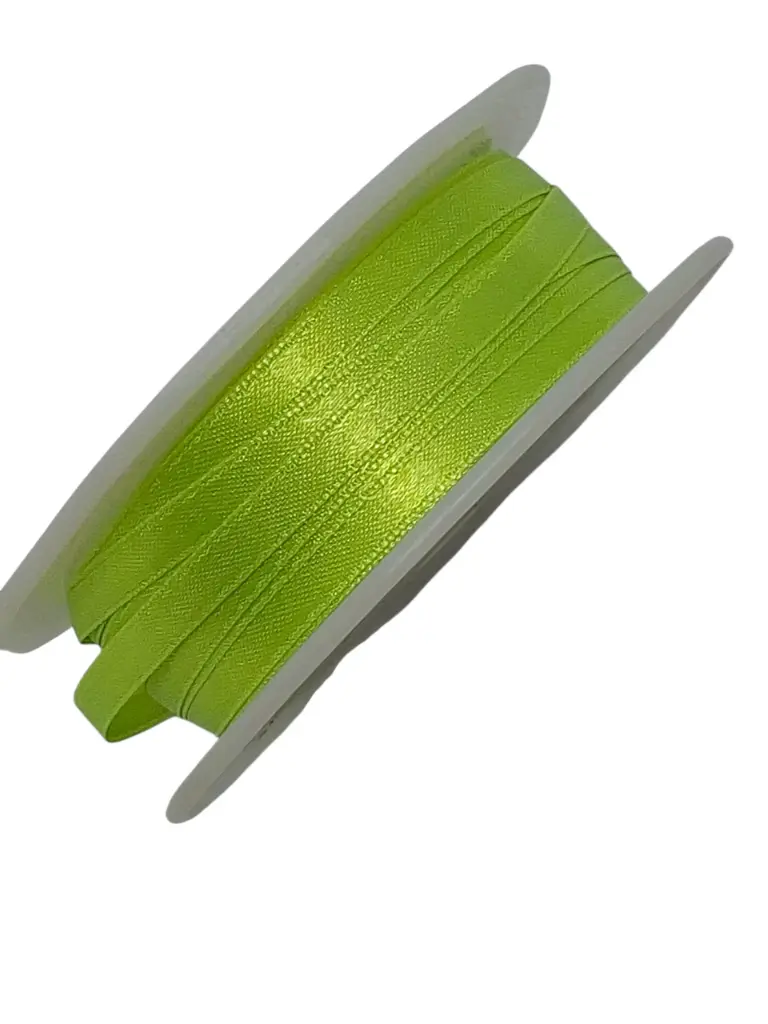 Satijnlint Dubbelsatijn Antennelint 603 Lichtgroen Lime 6 mm rol 50 meter