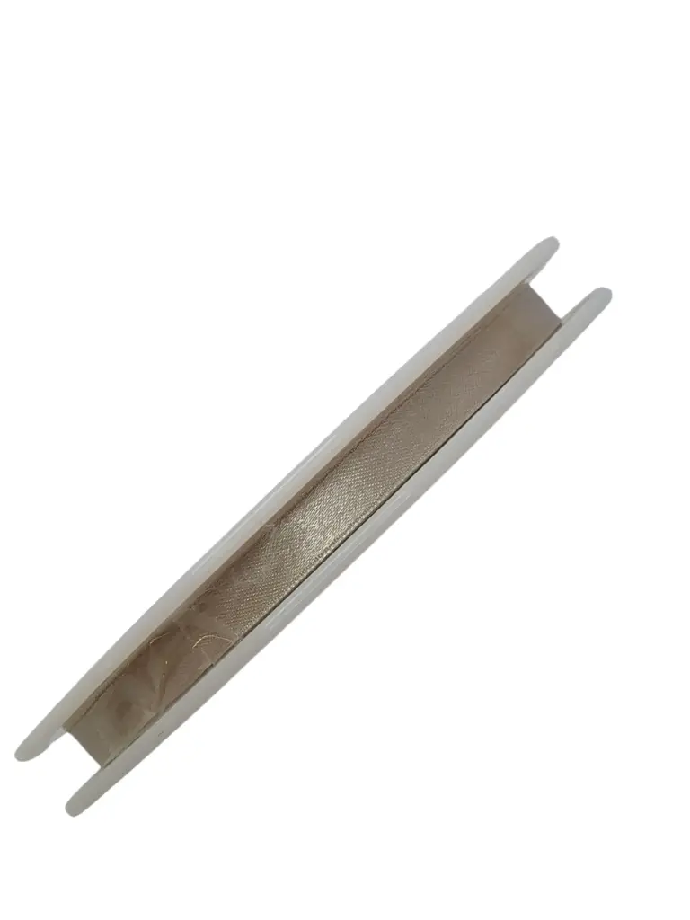 Dubbelsatijn lint 000 Taupe 10 mm rol 50 meter