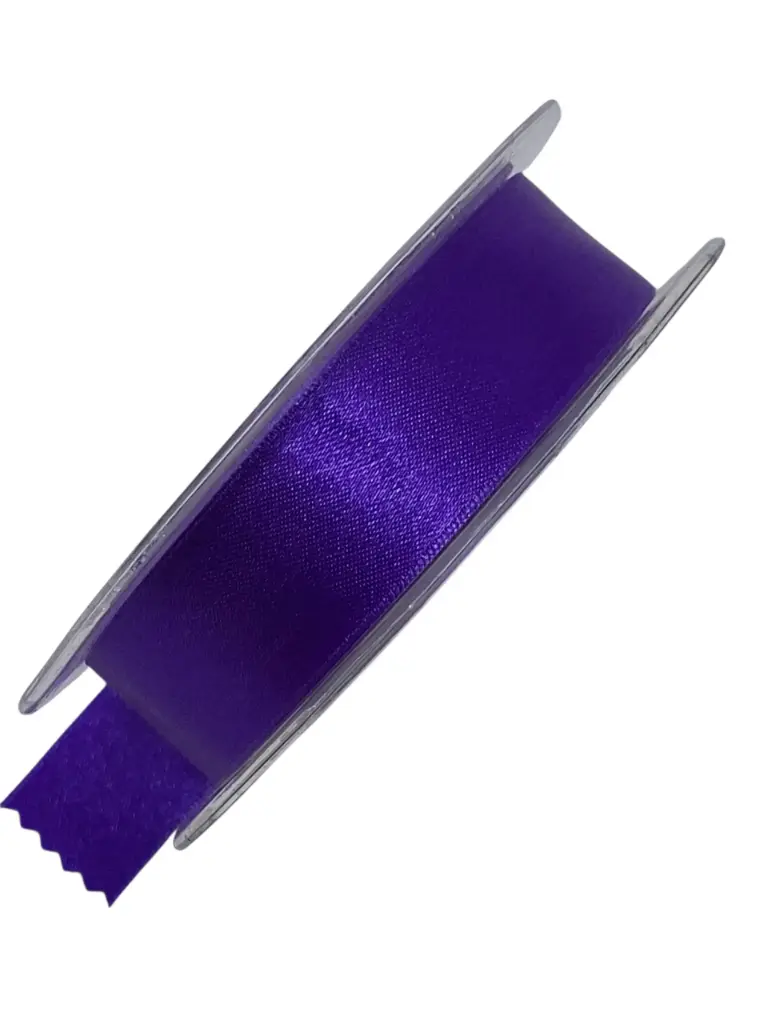 Dubbelsatijn lint 410 Paars 25 mm rol 25 meter