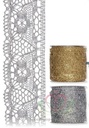 Kant lint Metallic met harten 311 Goud 70 mm rol 5 meter