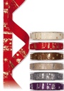 Vilt lint Viltband bedrukt met sterren 72 Pearl Zilver 2 cm rol 5 meter
