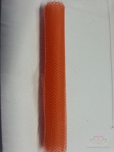 Lint Tule Oranje 8 cm per meter