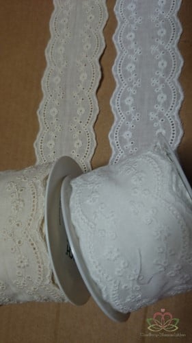Broderie Katoen Kant Wit 50mm 3 meter per rol 