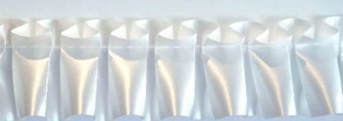 Easy Pleat geplooid lint Kant en klaar Ivoorwit rol 10 meter