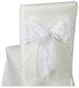Kant lint Wit breed Stoelversiering 20 cm x 275 cm