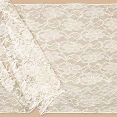 Kant lint Creme breed Tafelloper 35 cm x 275 cm