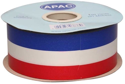 Polyribbon Scheurlint Nederlandse vlag 50 mm rol 100 yard