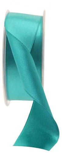 Dubbelsatijn lint Tealgroen 38 mm rol 20 meter