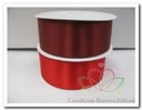 Dubbelsatijn lint 77 Rood 40 mm / rol 25 meter