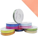 Satijnlint Dubbelsatijn Antennelint Peach 10 mm rol 25 meter