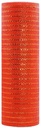Decomesh Metallic Rood met gouddraad 26 cm rol 9 meter voor kransen en inpakken