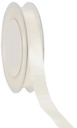 Dubbelsatijn lint Off White Crème 15 mm rol 25 meter