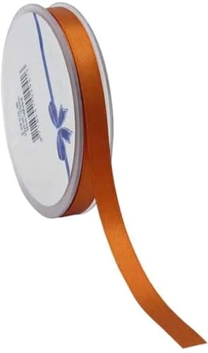 Dubbelsatijn lint Koper 10 mm rol 25 meter