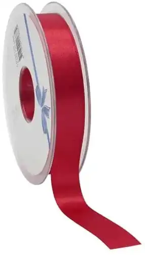 Dubbelsatijn lint Wijnrood 15 mm rol 25 meter