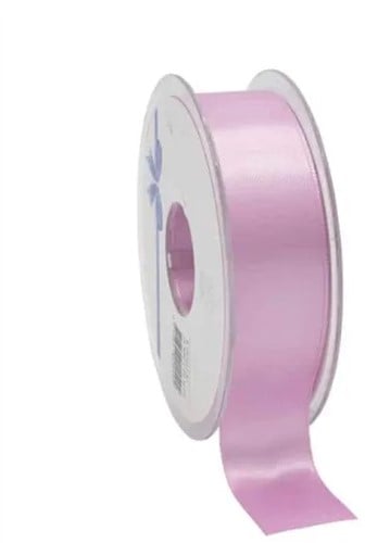 Dubbelsatijn lint Lila Pastel 25 mm rol 25 meter