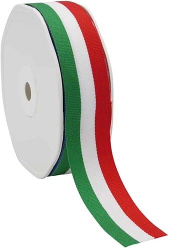 Lint Italiaanse vlag 25mm rol 20m