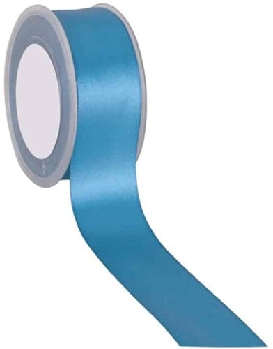 Dubbelsatijn lint Turquoise 38 mm rol 25 meter