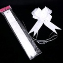 Poly Ribbon Strik met roospatroon Wit 10 stuks 50 mm 