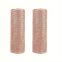 Decomesh Metallic Roségoud 26 cm rol 9 meter voor kransen en inpakken