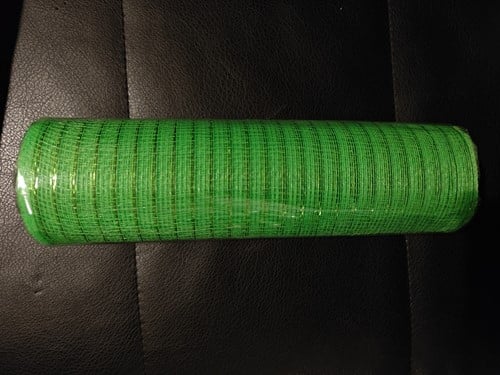 Decomesh Metallic Appelgroen 26 cm rol 9 meter voor kransen en inpakken