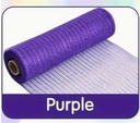 Decomesh Metallic Paars Purple 26 cm rol 9 meter voor kransen en inpakken