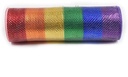 Decomesh Metallic Regenboog Rainbow 26 cm rol 9 meter voor kransen en inpakken