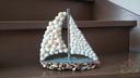 Papiermaché Zeilboot 3D 24x8x24 cm