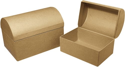 Papiermaché Schatkist 15×10×10,5 cm per stuk