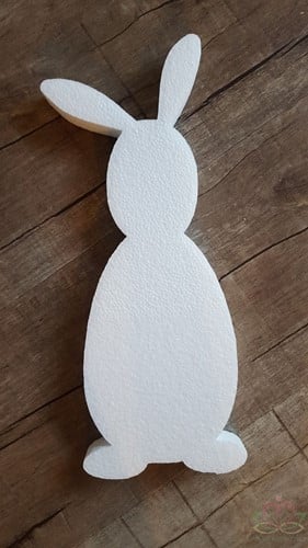 Styropor Piepschuim Isimo Paashaas rechtop 40×3 cm