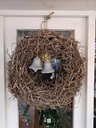 Kerstklok Kerstbel Styropor Piepschuim 9 cm met kleine manco