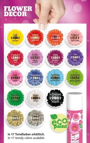 Flower Decor Verfspray Waterbasis voor Verse bloemen Styropor en Graffiti 12221 Deep Purple