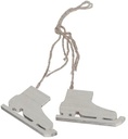 Houten Schaatsen White wash 10x6 cm per 5 paar