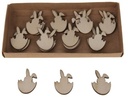 Houten Konijntjes in Ei Carved 8 cm 20 stuks