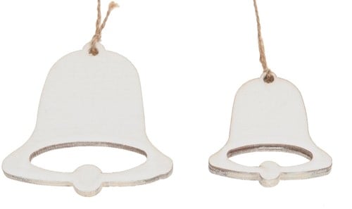 Houten Kerstklok Kerstbel 5-7 cm 8 stuks