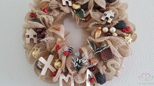 Houten letters XMAS 6 cm per set