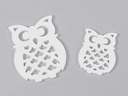 Houten Uiltjes Wit 5–7 cm 10 stuks
