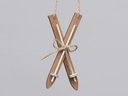 Houten Skieën Skies Naturel hangers 15 cm 4 sets
