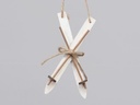 Houten Skieën Skies White hangers 15 cm 4 sets