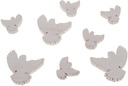 Houten Vogeltjes White wash 3–7 cm mix