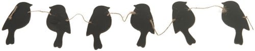 Vogelguirlande schoolbord zwart 12×76 cm per stuk