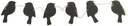 Vogelguirlande schoolbord zwart 12×76 cm per stuk