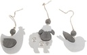 Houten hanger Boerderijdieren Schaapje Vogel Kip 10-12 cm