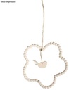 Draad BLOEM met houten kralen Compleet 14 cm