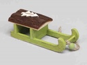 Houten Slee Groen 4x10 cm per stuk