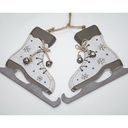 Houten Schaatsen XL Wit 12x10 cm (20 cm)