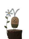 Houten Dieren op Houtschijf 14x9,5x6 cm