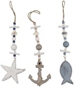 Houten maritieme Strandhangers 3 verschillende