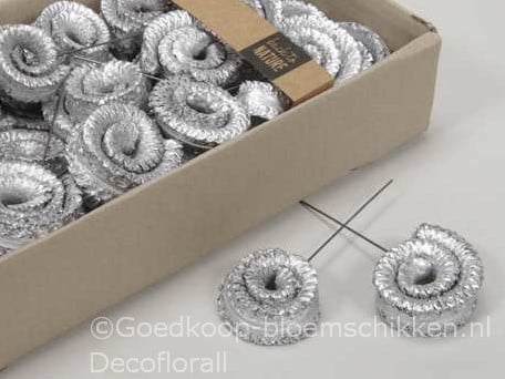 Palm Mule Ring Single op draad Zilver 10 cm ca. 55 st
