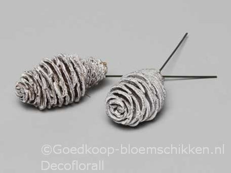 Platyspernum op draad Antique White doos 55 stuks