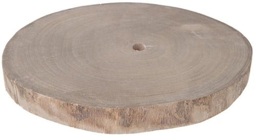Boomstamschijf Paulownia Grey Wash rond ca. 30 cm